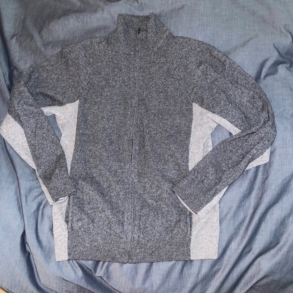 Patagonia gray cashmere full zip sweater euc